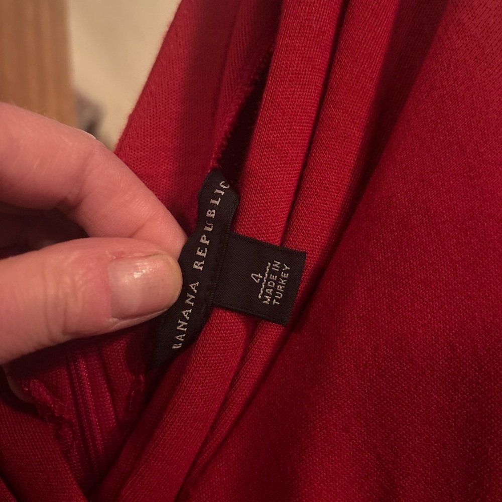 Banana Republic Deep Red Midi Dress - Picture 4 of 5